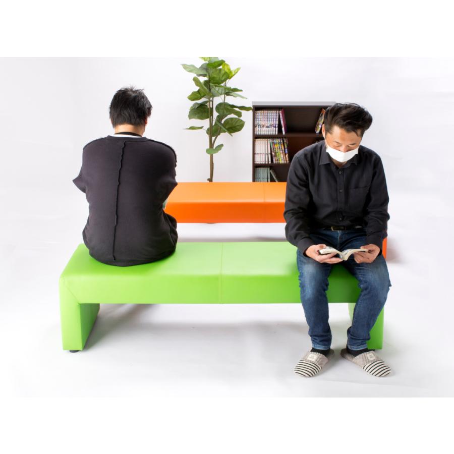 ロビーチェア 幅150cm 3人掛け レザー調 （ 法人限定 長椅子 ベンチ