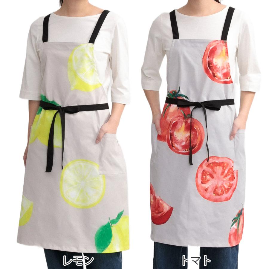 エプロン 果物 野菜 マルシェプリントエプロン COCOWALK （ ココ