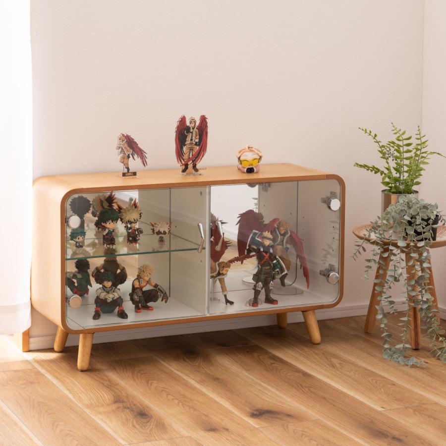 1960sジャパニーズヴィンテージディスプレイ硝子扉ウォールラック