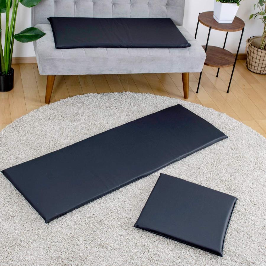 フェイクレザークッション 低反発ウレタン 45×45cm 日本製 （ チェア