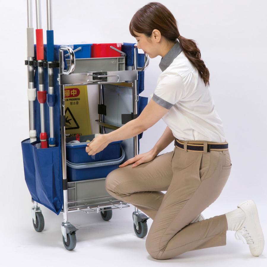 テラモト 清掃用カート エアロカート シグマ ステンレス TioTio （ 法人限定 コンパクト モップ 収納 カート 清掃用 掃除用カート