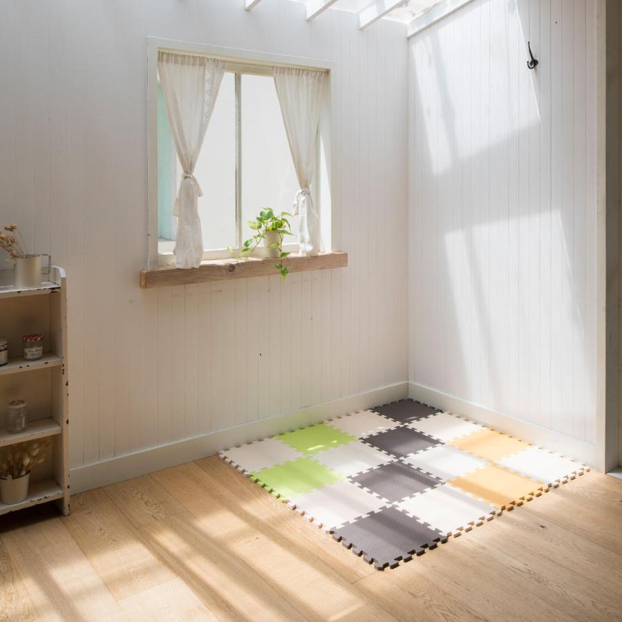 パズルマット やわらかジョイントカラーマット 8枚組 ジョイントマット