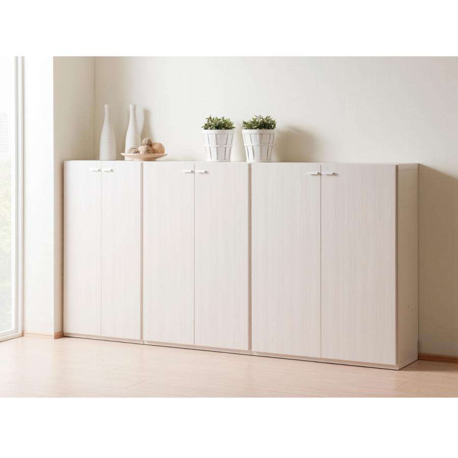 フナモコ（FUNAMOCO） 木製ラック 鍵付扉 組合せ家具 リビングシェルフ