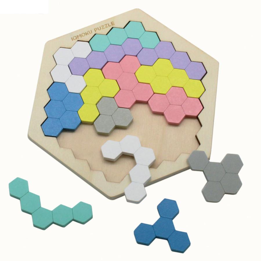 DEBIKA 知育玩具 イクモク木製知育パズル 六角形 6歳 小学生