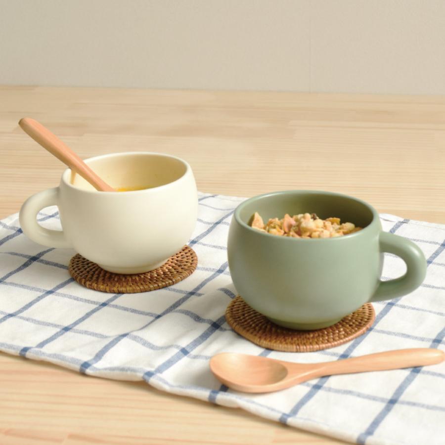 Supreme スープカップとスプーンセット 2組セット シュガーランド スープカップ スプーン付き 300ml maru 陶磁器