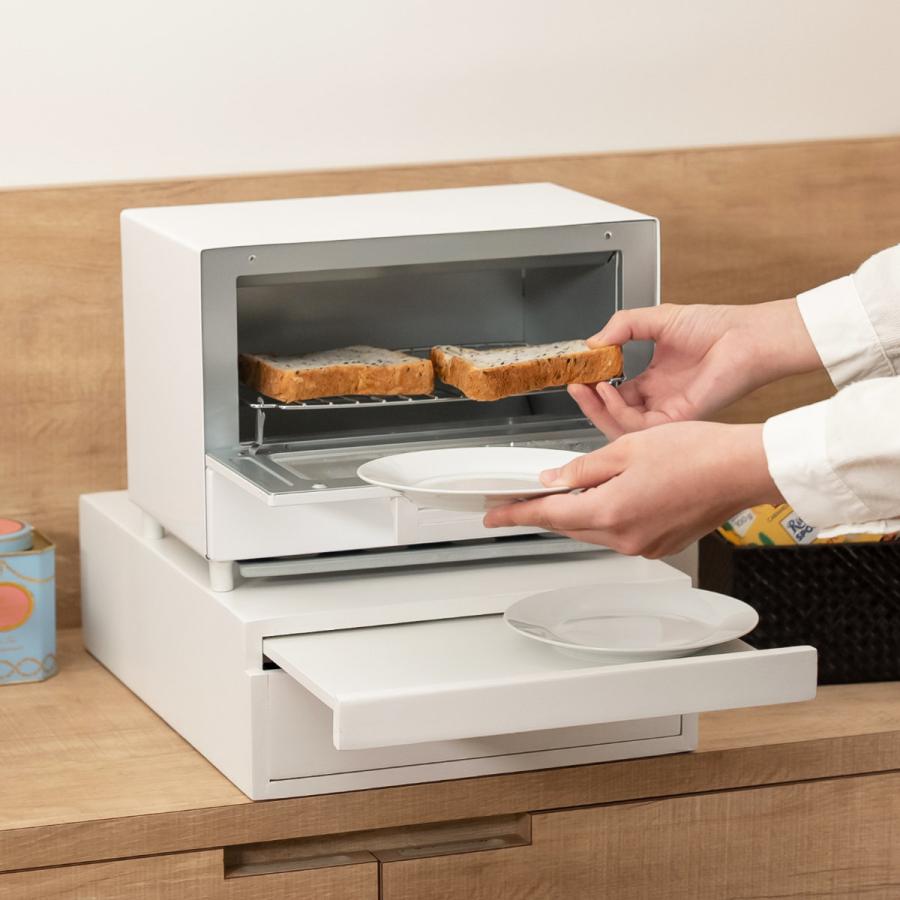 新品 国産品 天然木 レンジ下スライドトレー　スライドテーブル 楽天市場】レンジ下トレー スライドトレー レンジ下トレー スライド