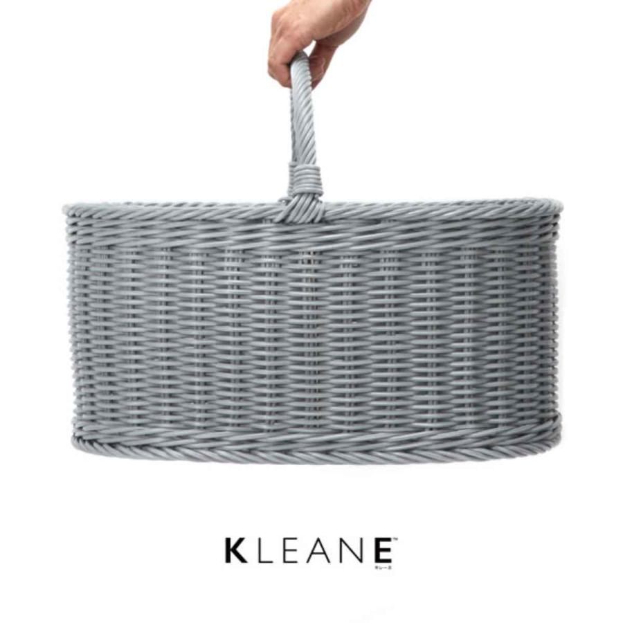 バスケット KLEANE 抗菌 オーバルバスケット （ かご 手編み 収納 カゴ