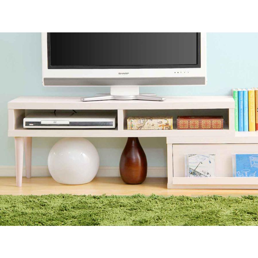 テレビ台 伸縮式 北欧風 引出しタイプ 完成品 幅105-196cm （ テレビラック TV台 TVボード 伸縮 伸縮テレビ台 コーナー リビング収納 ）｜colorfulbox｜09