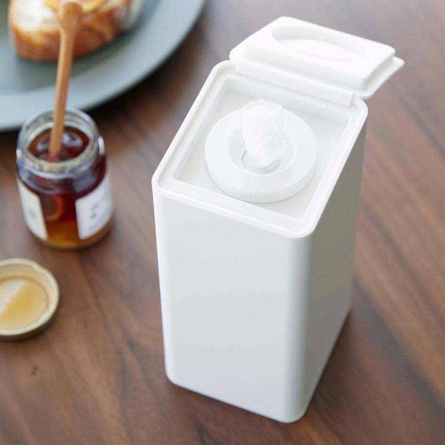 tower 特典付き 山崎実業 ロール型ウェットティッシュケース タワー