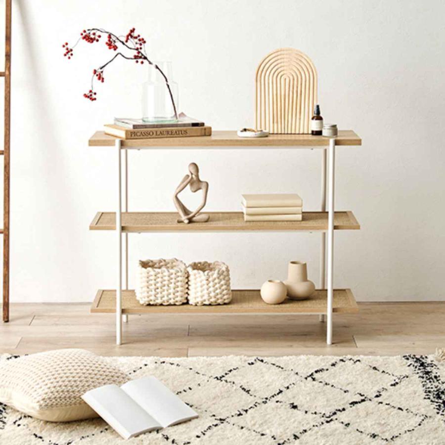 HAGiHARA（萩原） オープンラック 3段 韓国インテリア風 幅100cm