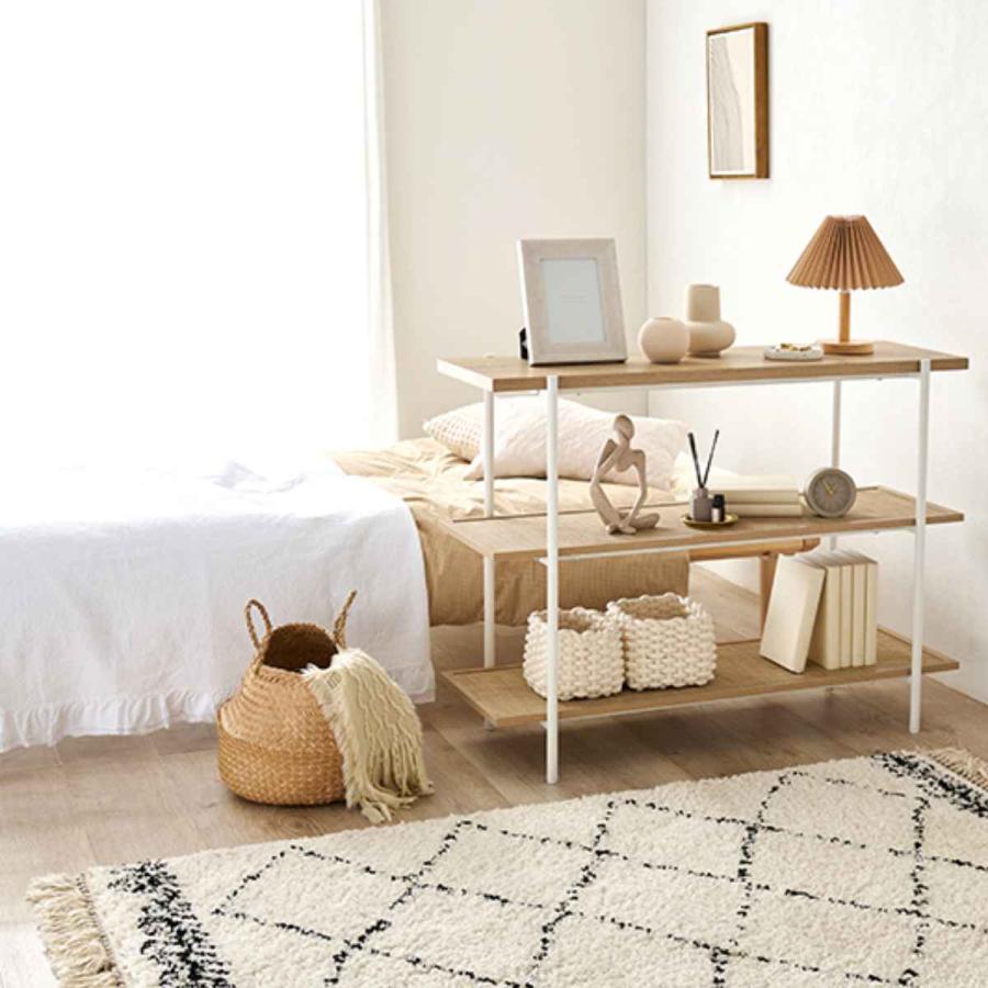 HAGiHARA（萩原） オープンラック 3段 韓国インテリア風 幅100cm