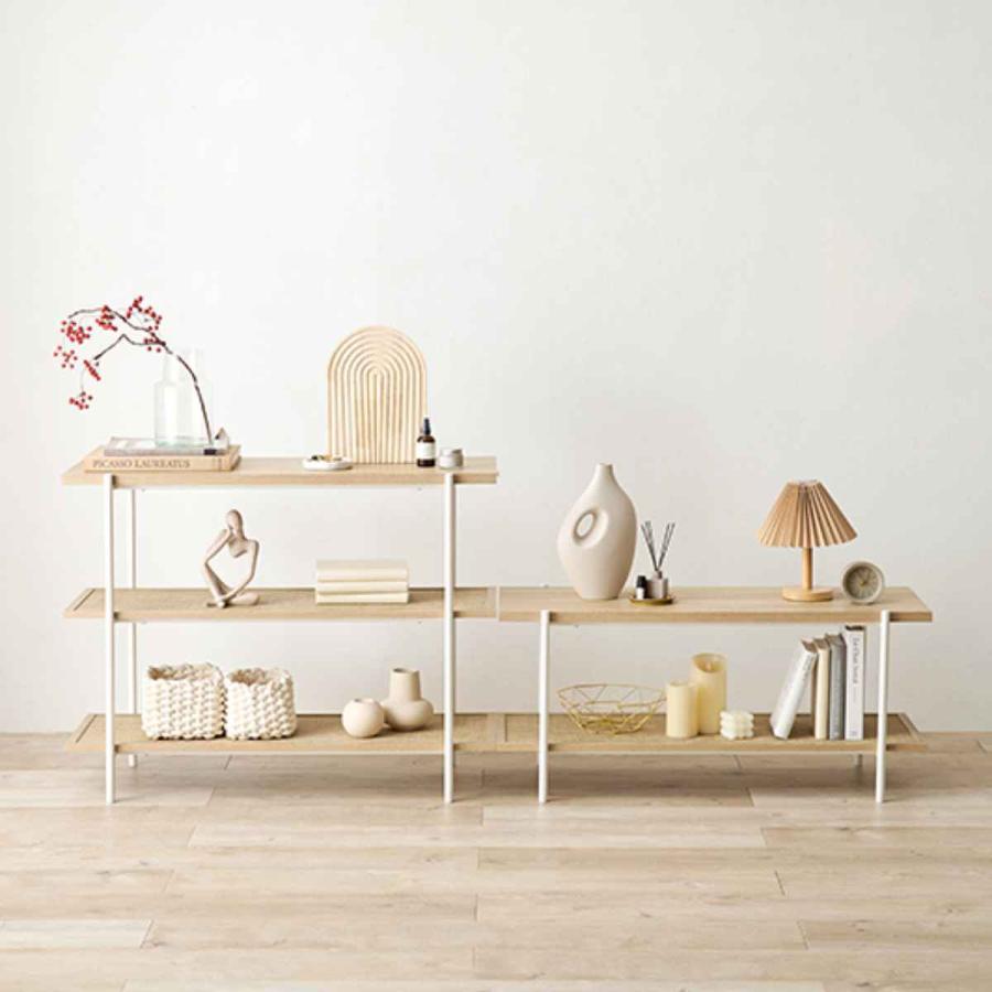 HAGiHARA（萩原） オープンラック 3段 韓国インテリア風 幅100cm