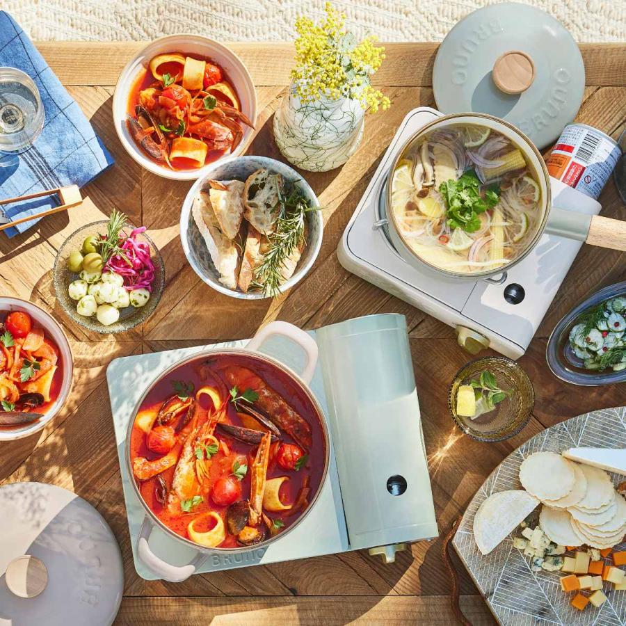 ブルーの両手鍋セット ブルーの両手鍋セット BRUNO ブルーノ ホーロー両手鍋 20cm ブルーノ