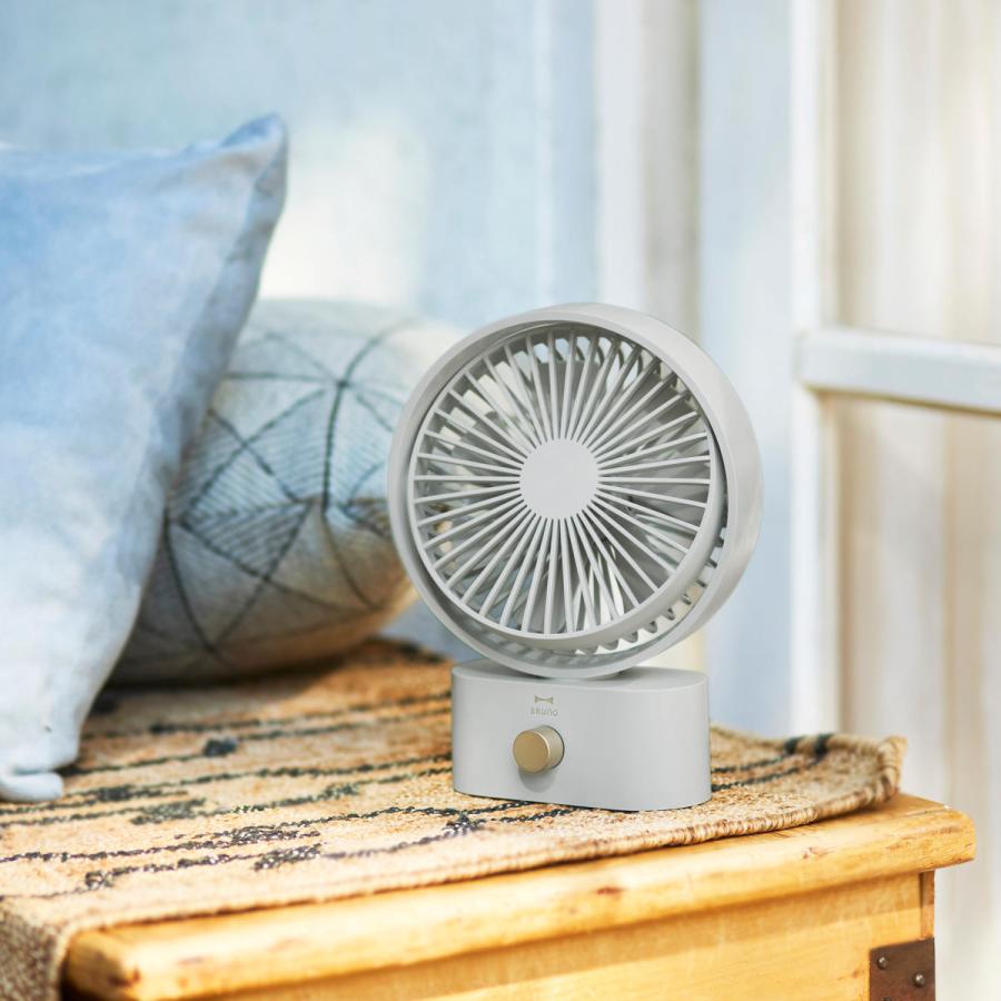 BRUNOグリーンスタンド式扇風機 折りたたみ可能 ブルーノ ポータブル
