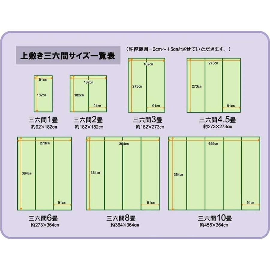 い草上敷き 純国産 い草 カーペット 糸引織 湯沢 三六間4.5畳 約273×273cm （ マット い草マット い草カーペット 絨毯 畳カバー ござ 畳表 ）｜colorfulbox｜03