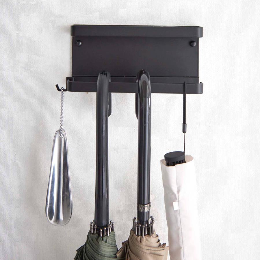 山崎実業 smart 石こうボード壁対応 トレー付きアンブレラ