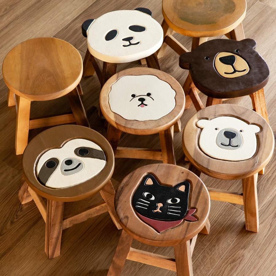 スツール 座面高25.5cm 天然木 （ ウッドスツール 子ども 椅子 キッズ