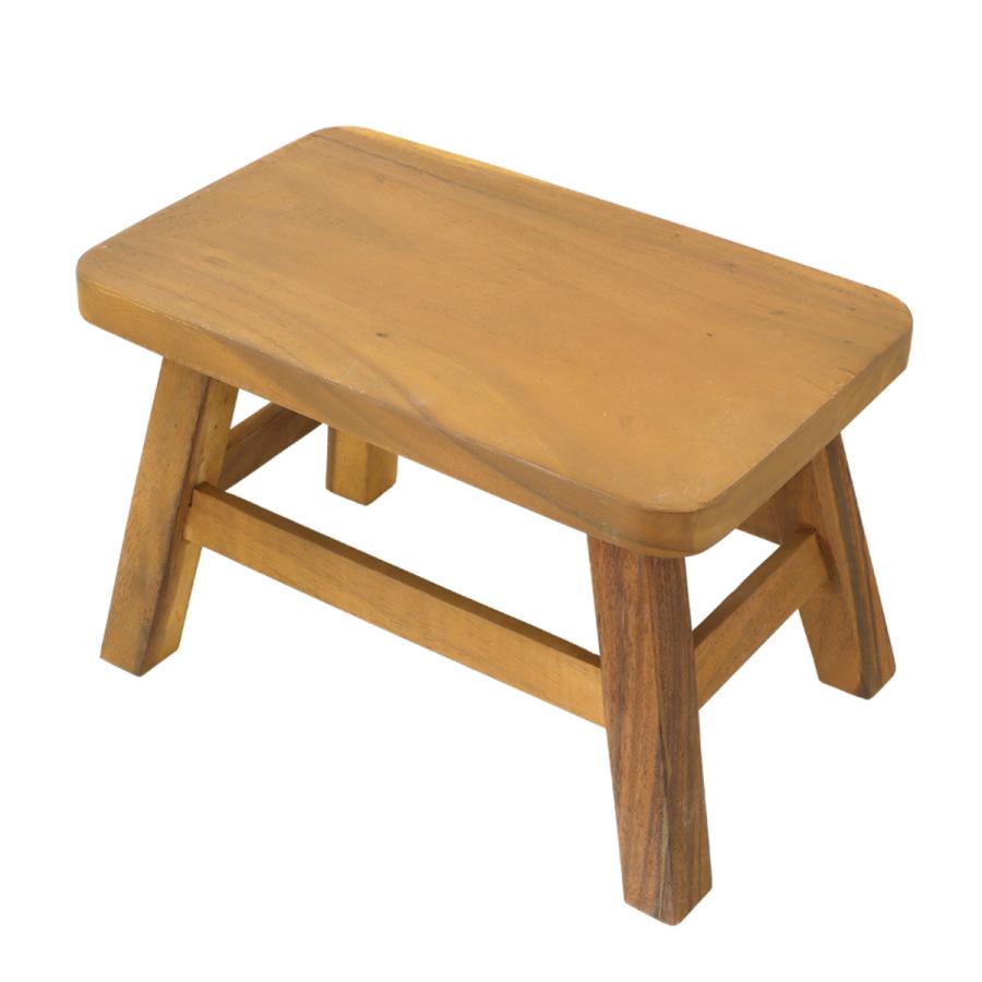 スツール 座面高25.5cm 天然木 （ ウッドスツール 子ども 椅子