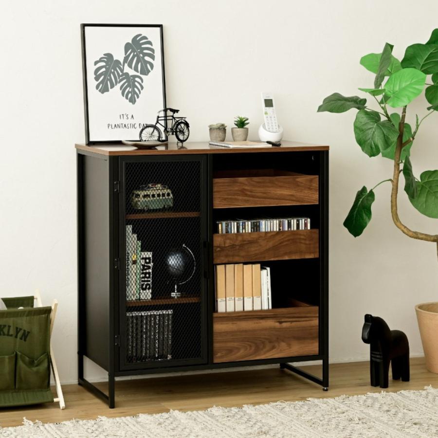 JK-PLAN（ジェイケイ・プラン） キャビネット ヴィンテージ調 メッシュ