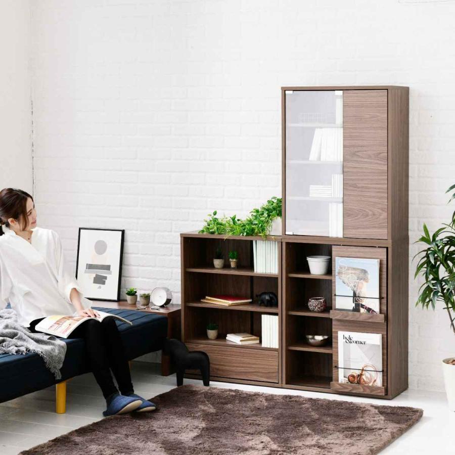 JK-PLAN（ジェイケイ・プラン） キャビネット ガラス扉 組合せ家具