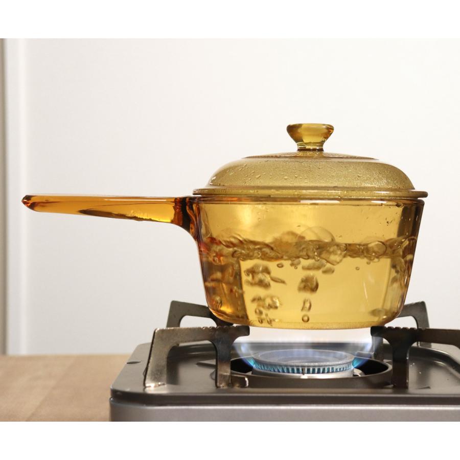 パール金属 片手鍋 16.5cm ガス火専用 ガラス製 VISIONS 1L パール金属 片手鍋 16.5cm ガス火専用 ガラス製 VISIONS 1L