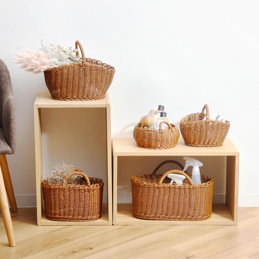 Creer ユティル オーバルハンドルバスケットL 洗える かご バスケット