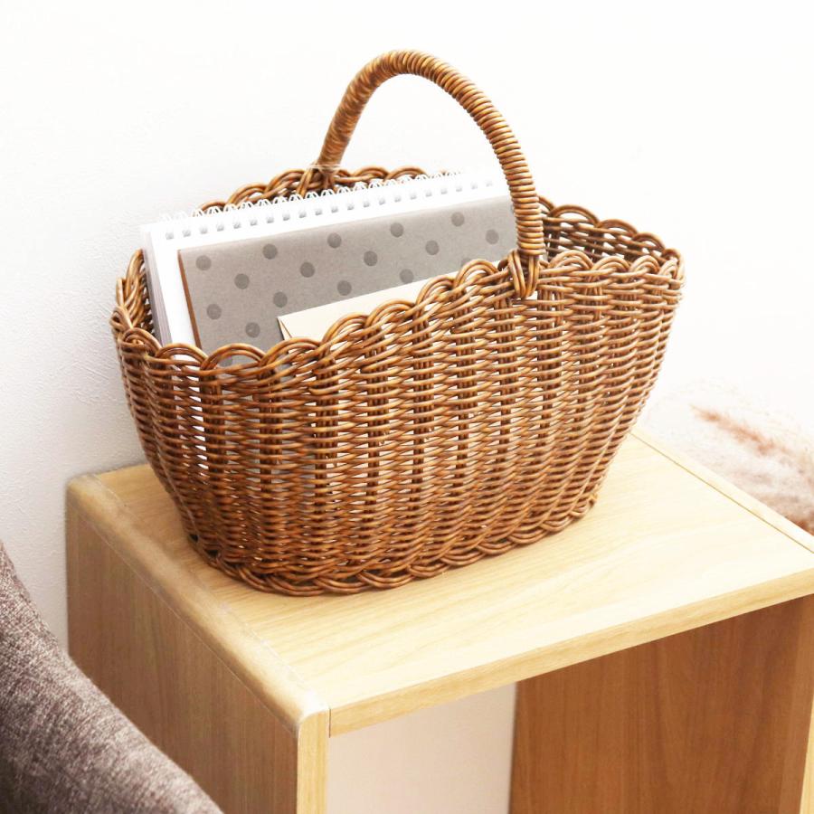 Creer ユティル オーバルワンハンドルバスケットL 洗える かご