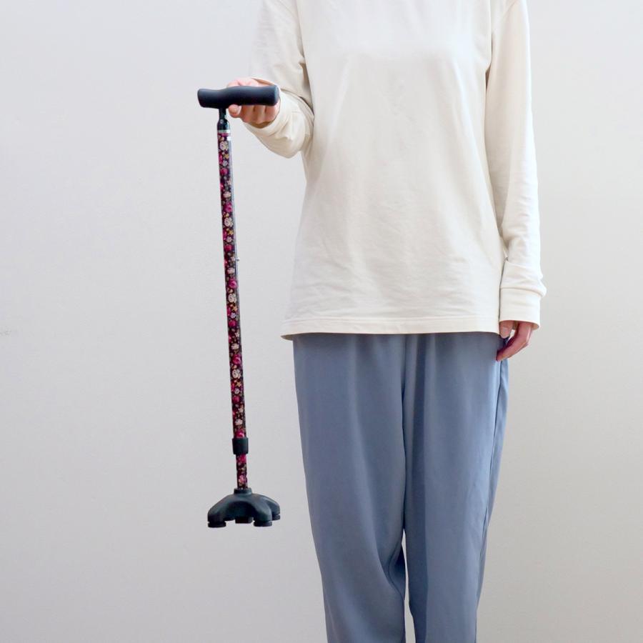 マキテック 杖 4点杖 自立式 クワドケイン easy to hold カーボン製