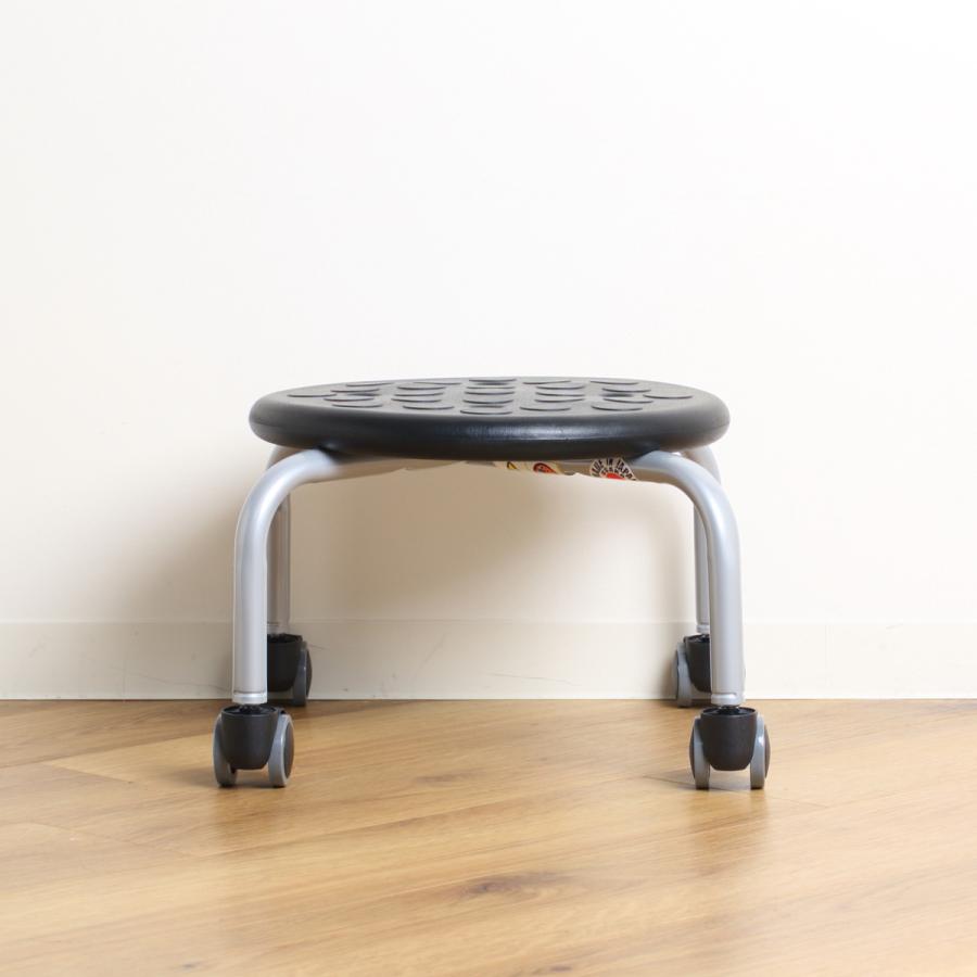 ルネセイコウ スツール 4脚セット 丸 キャスター ロータイプ 耐荷重