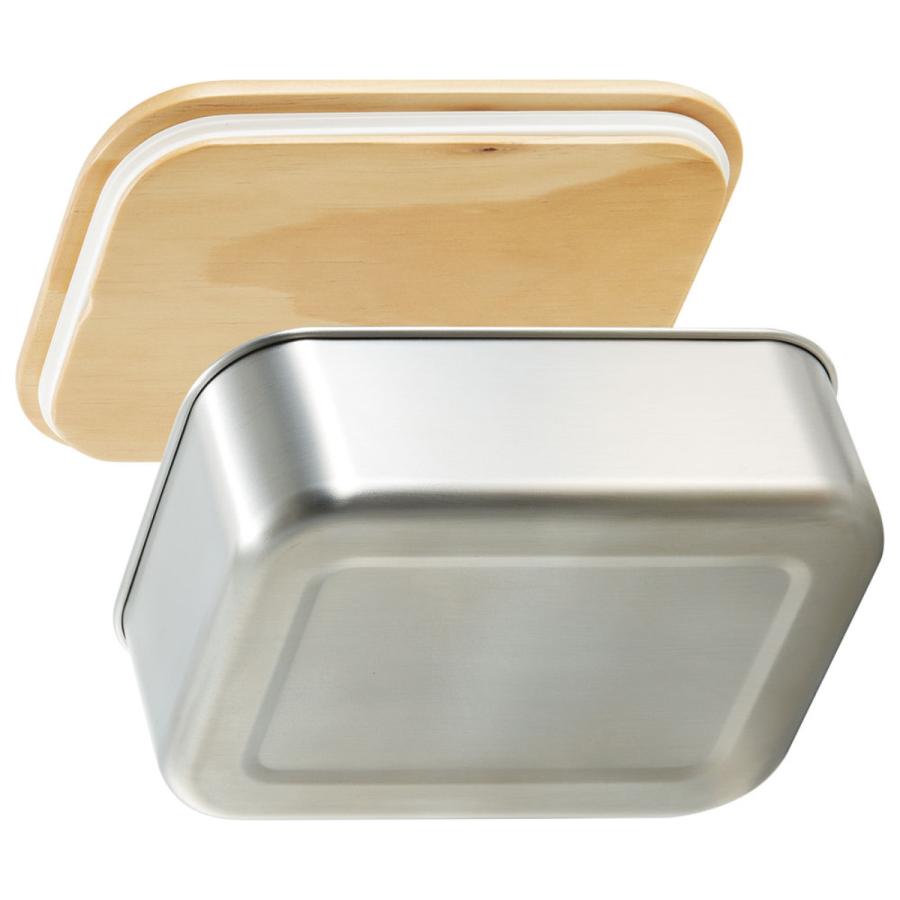 どどん！大容量 おしゃれ弁当箱 ブラウンランチボックス保温耐久人気ランチアイテム スケーター お弁当箱 ステンレスランチボックス 1段 1030ml 木蓋付き