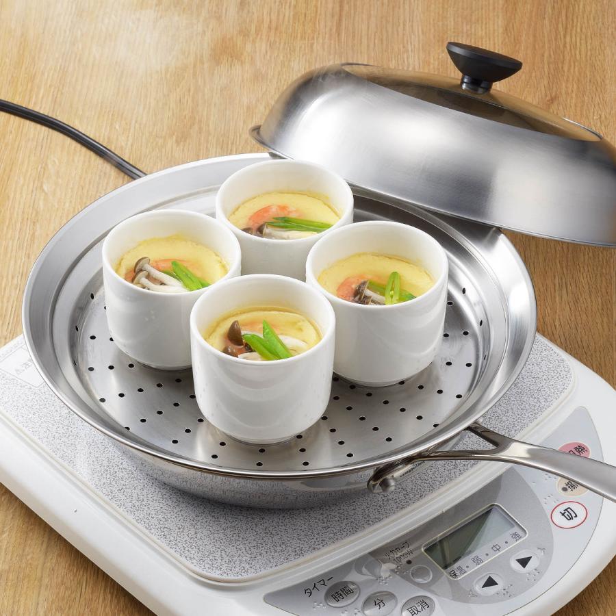 ヨシカワ フライパン用蒸し器 24〜26cm用 ガラス蓋付き 日本製