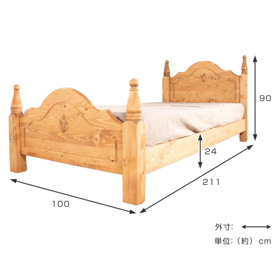 ベッド シングル Farmer すのこ カントリー調 天然木 （ ベット
