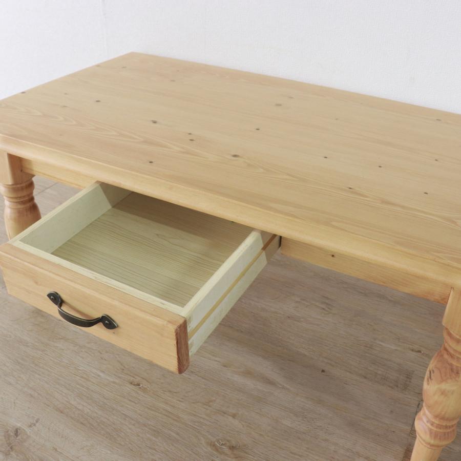 ローテーブル おしゃれ 引き出し 天然木 カントリー 幅105cm