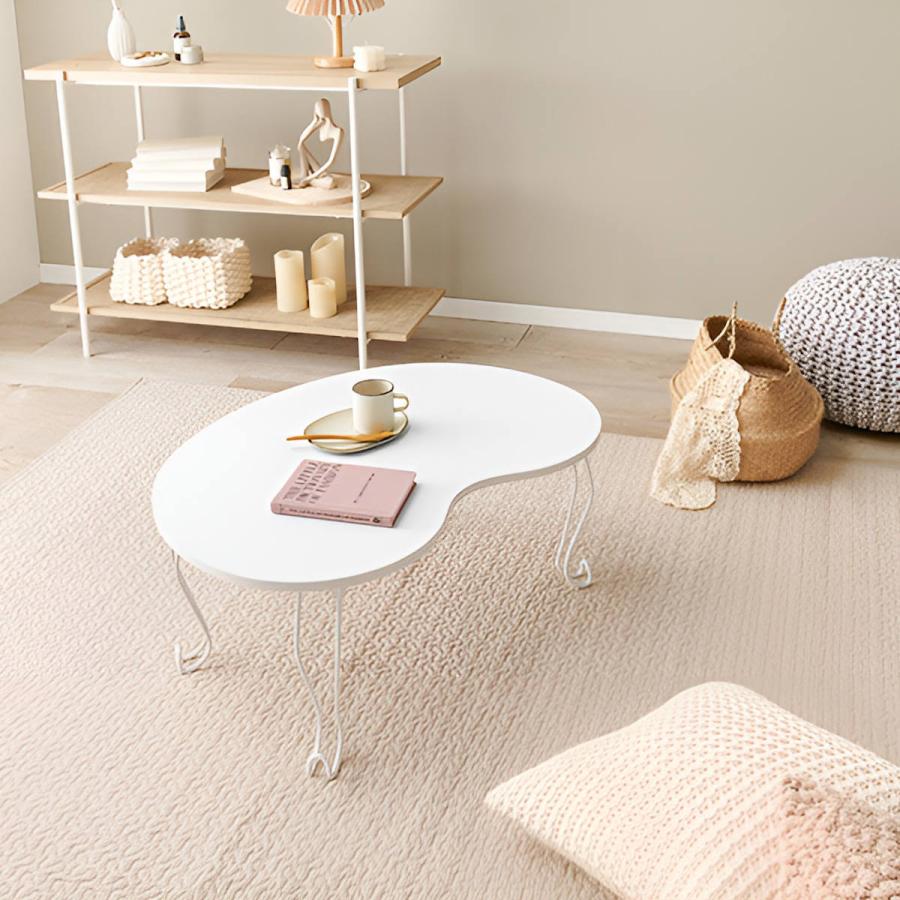 ローテーブル 直径780mm HAGiHARA（萩原） ローテーブル 小さめ 丸 幅79cm 折りたたみ