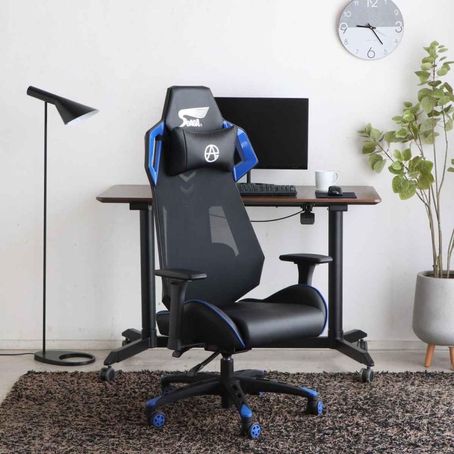 東馬 ゲーミングチェア 疲れにくい メッシュ 座面高43〜50cm （ e