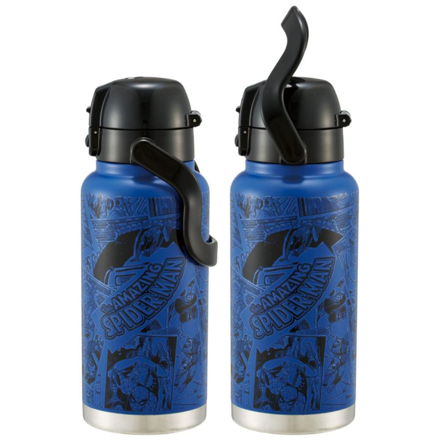 ワンタッチオープン水筒 ブラック・ブルー*7 ニューレックス ワンタッチハンディーウォータージャグ2L（マリン