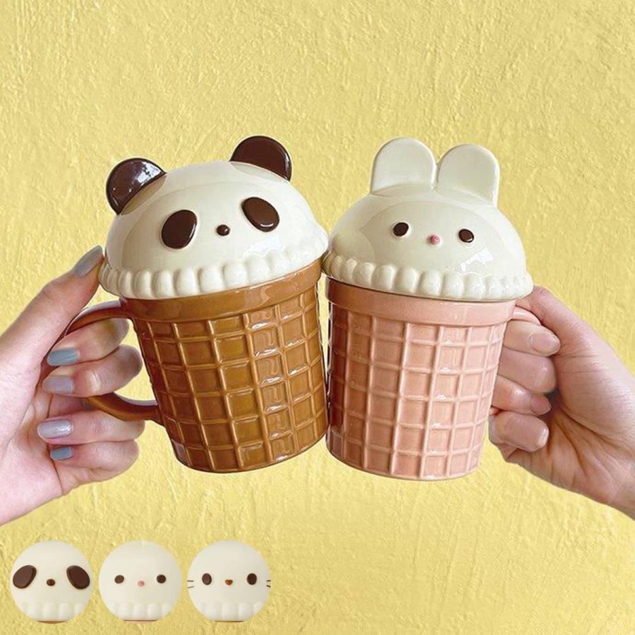 DECOLE（デコレ） マグカップ 200ml アニマルアイスマグ 陶器 （ マグ