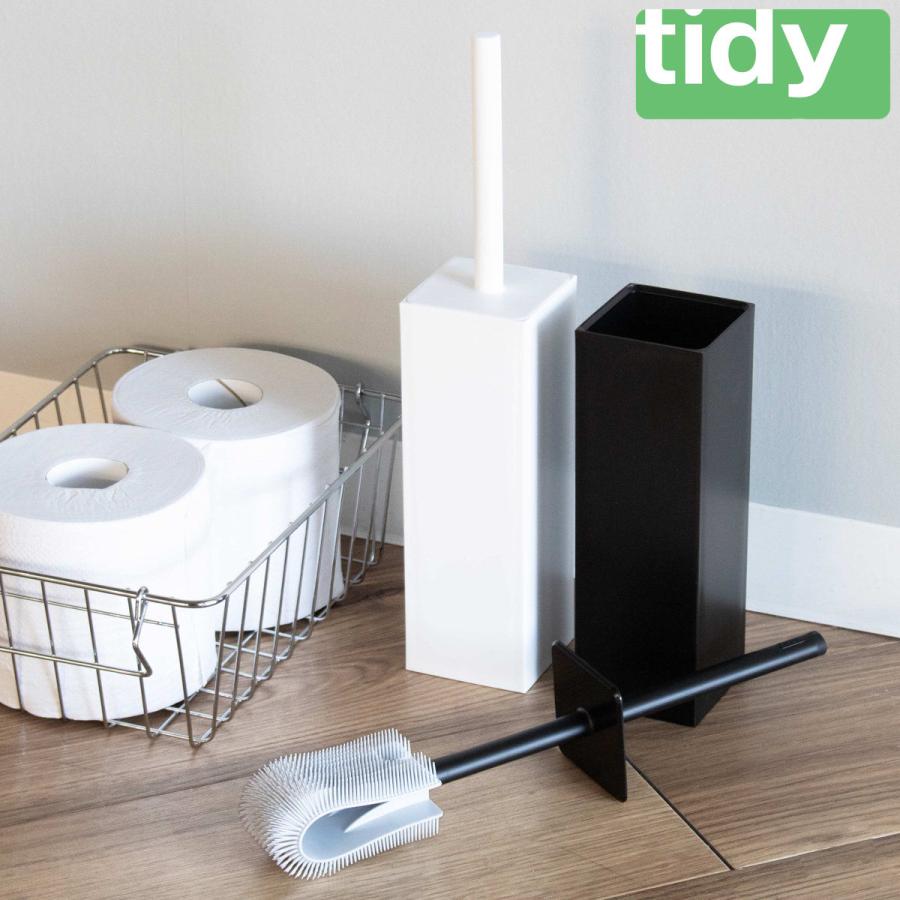 tidy トイレブラシ コンパクト ケース付き PlaTawa for toilet compact （ ティディ プラタワ フォートイレ シリコン 衛生的 ）（Yahoo!・お弁当グッズのカラフルボックス）