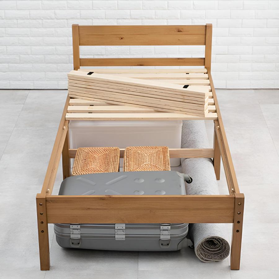 シングルベッド用すのこ HAGiHARA ベッド シングル すのこベッド ベッドフレーム 宮付き