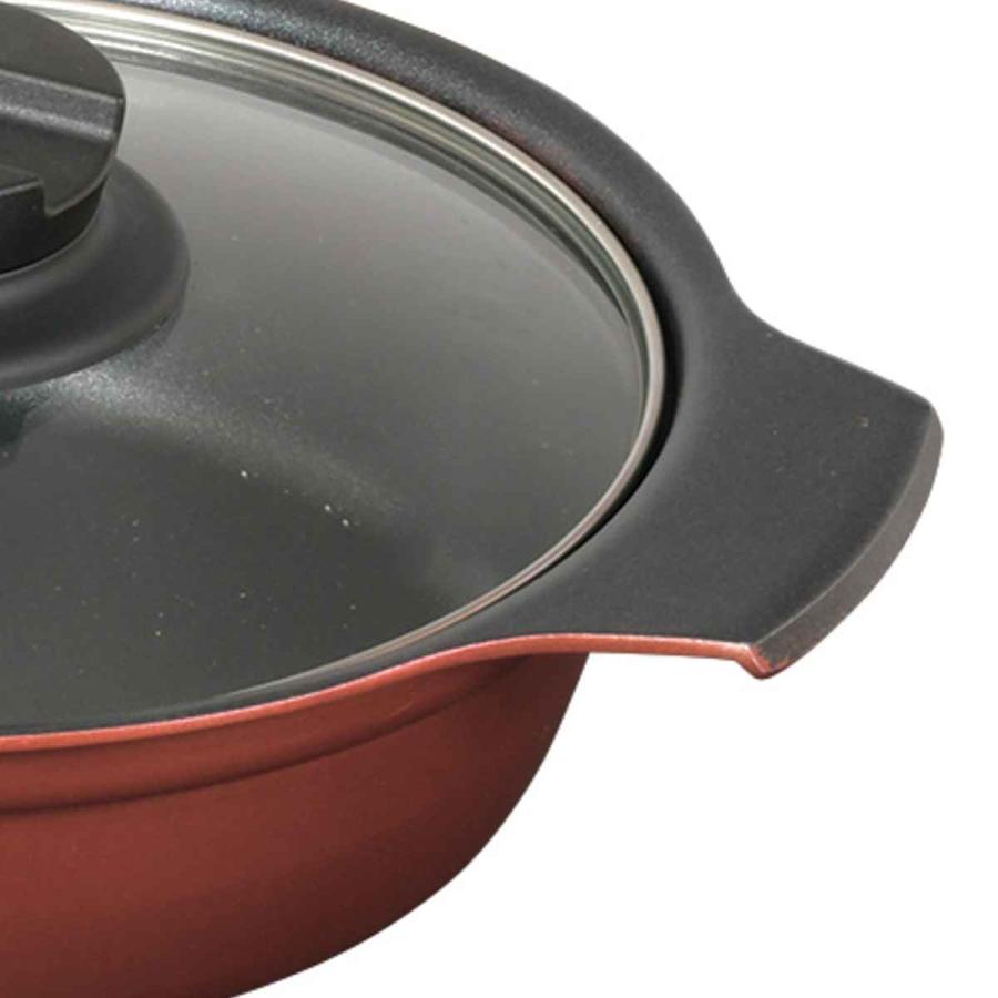 パール金属 卓上鍋 16cm IH対応 ガラス蓋付き 旨味 （ ガス火対応