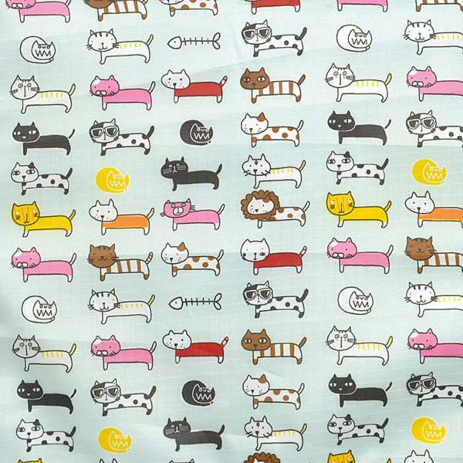 ウノフク ショッピングカート ネコ柄 折りたたみ 軽い 買い物中