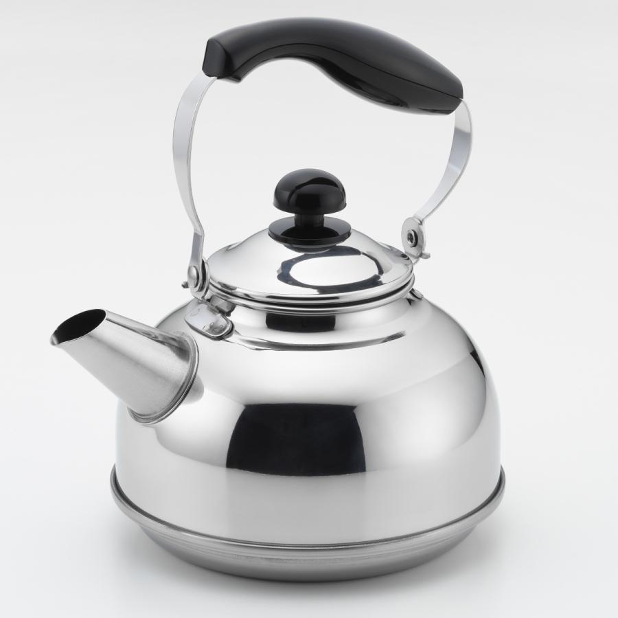 ヨシカワ ケトル 1.5L IH対応 ステンレス製 注ぎやすいこぶりなケトル