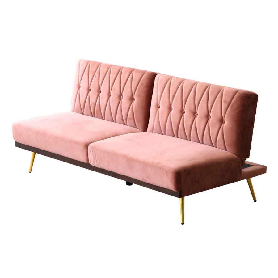 ソファベッド コンパクト リクライニング左右独立 高級感 ベロア 幅