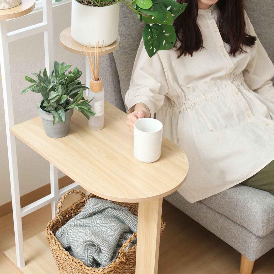 (fuku) サイドテーブル、 フラワースタンド 不二貿易（Fuji Boeki） ディスプレイラック 幅64cm サイドテーブル