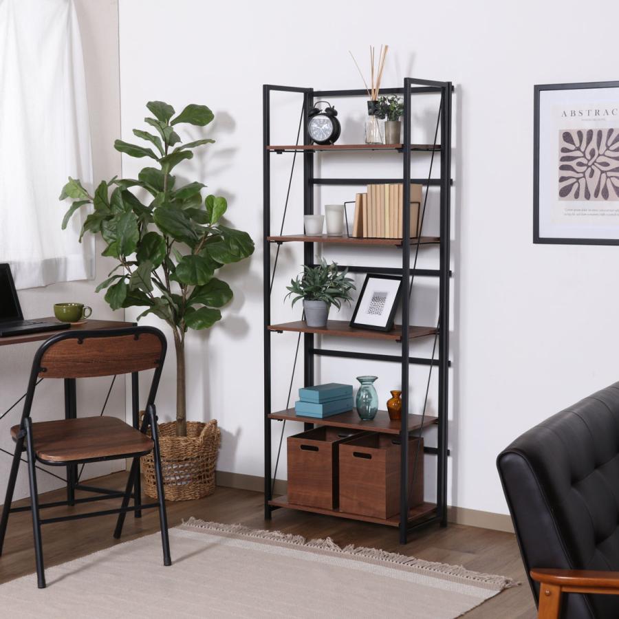 不二貿易（Fuji Boeki） シェルフ 幅61cm 5段 折りたたみ式