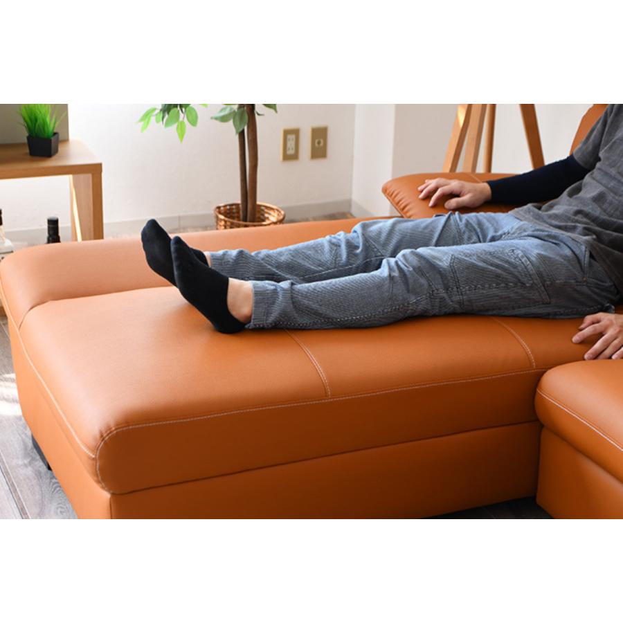 ソファ 3人掛け カウチソファ 右カウチ コルタナ （ 開梱設置 L字