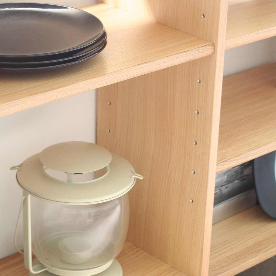 起立木工 オープンシェルフ 3段2列 オーク無垢材 KISSUI 幅120cm （ 開