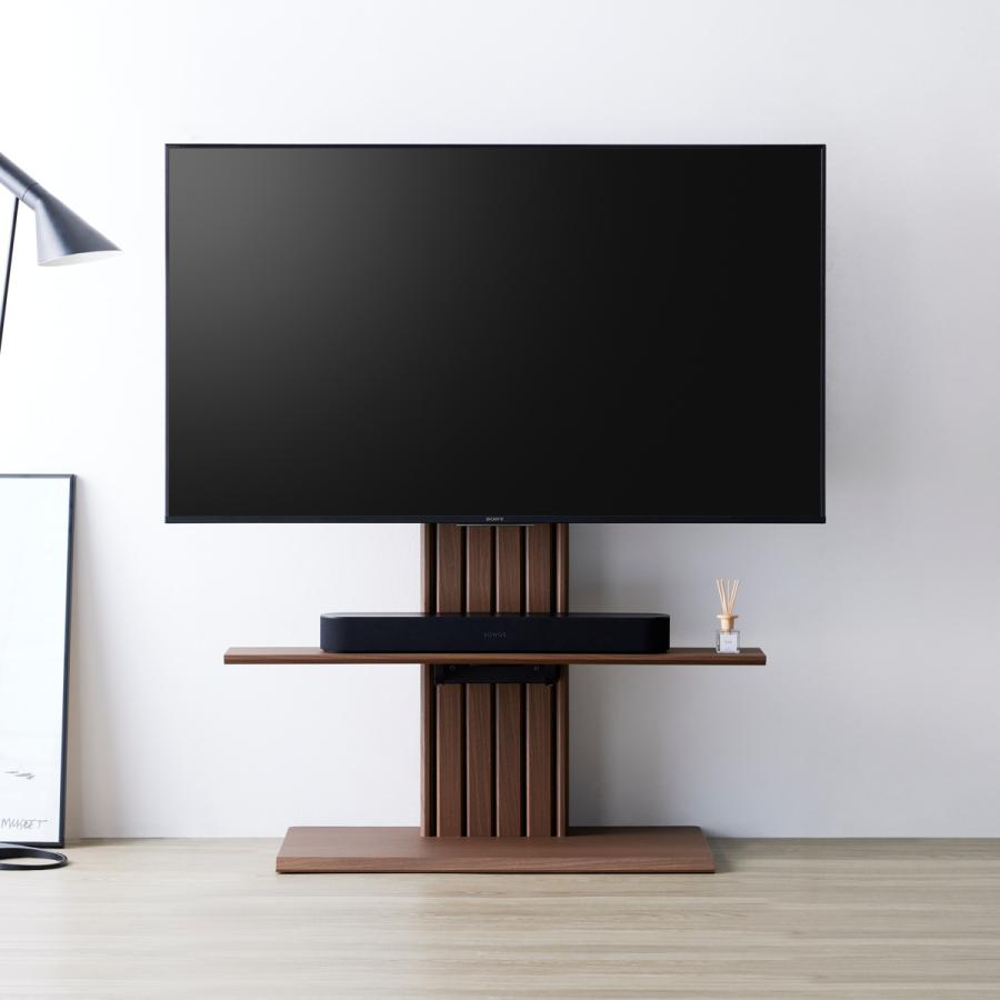 壁寄せ テレビスタンド モルタル調台座 65V対応 Pilast 幅100cm （ TV