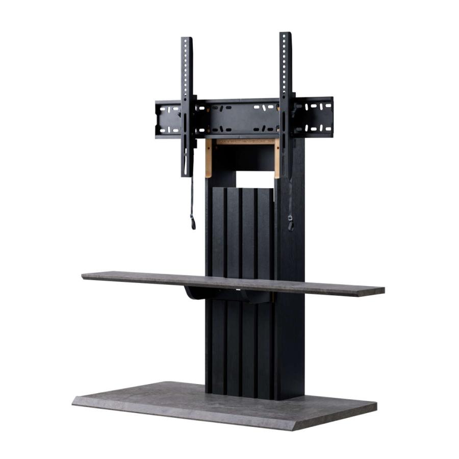 壁寄せ テレビスタンド モルタル調台座 65V対応 Pilast 幅100cm （ TV