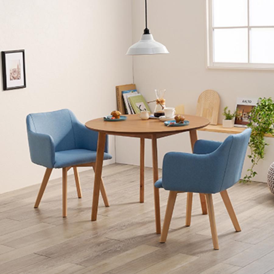 HAGiHARA（萩原） ダイニングセット 3点セット チェア肘付 円型